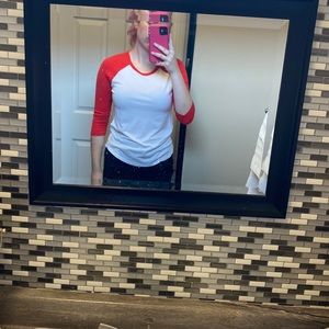 Basic Red and White Garage Tee